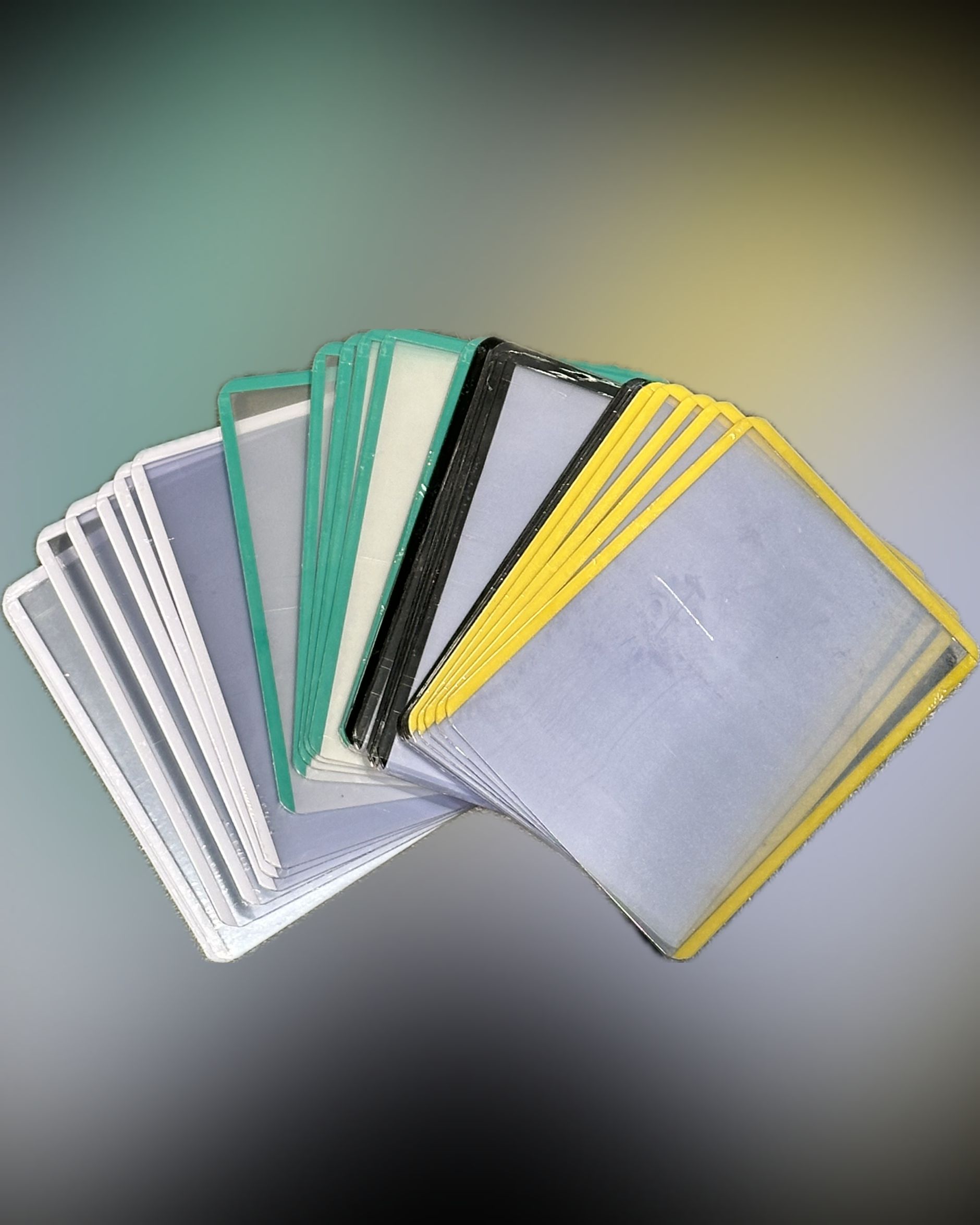 3x4 Topload Card Holder - Multi-Color Borders